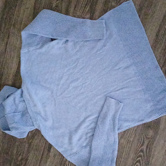 🔥🔥🔥Madewell Cornflower blue convertible turtleneck crewneck sweater S - Picture 4 of 13